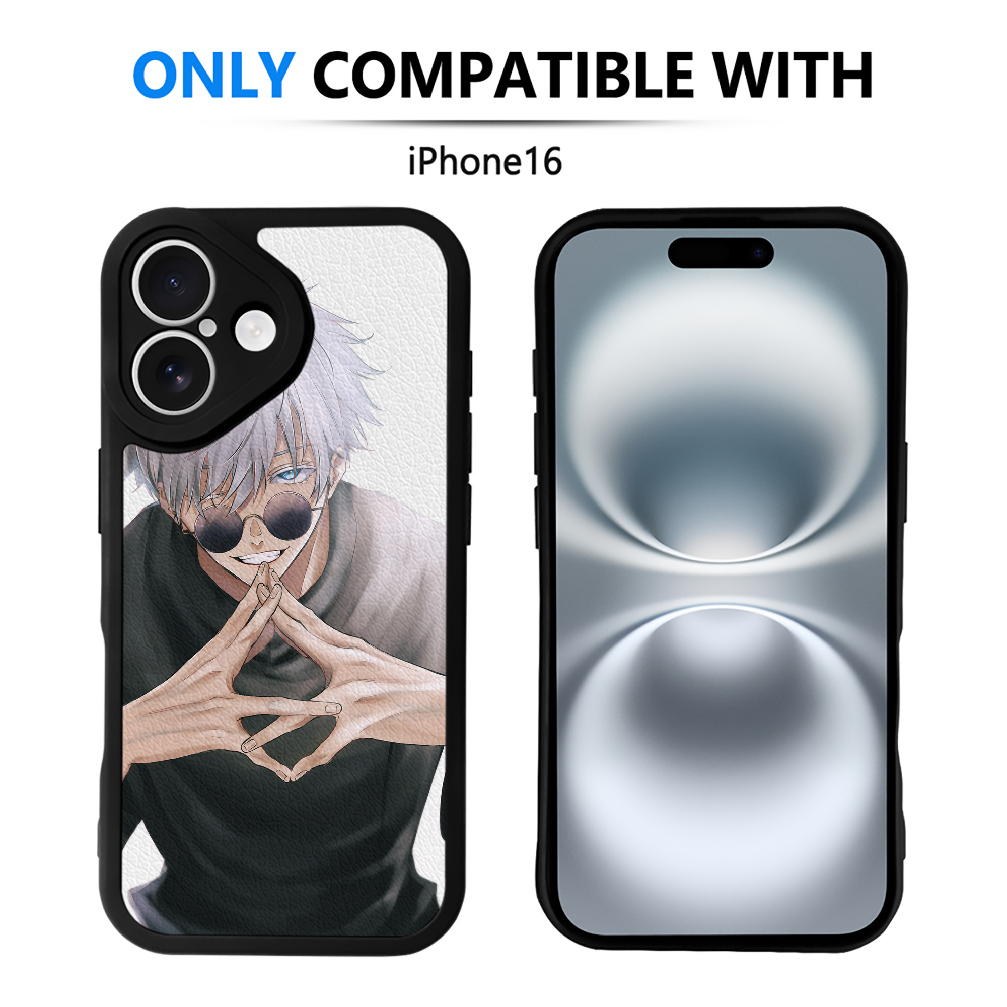 （画像用） 呪術廻戦 Jujutsu Kaisen 【iPhone 16シリーズ対応】シリコンスマホケース（レザー調） 材質：シリコン